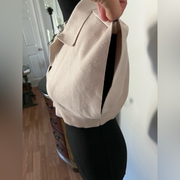 ZARA Knit  Polo Collar Cropped Top (FREE Choker Necklace) - Picture 9 of 13